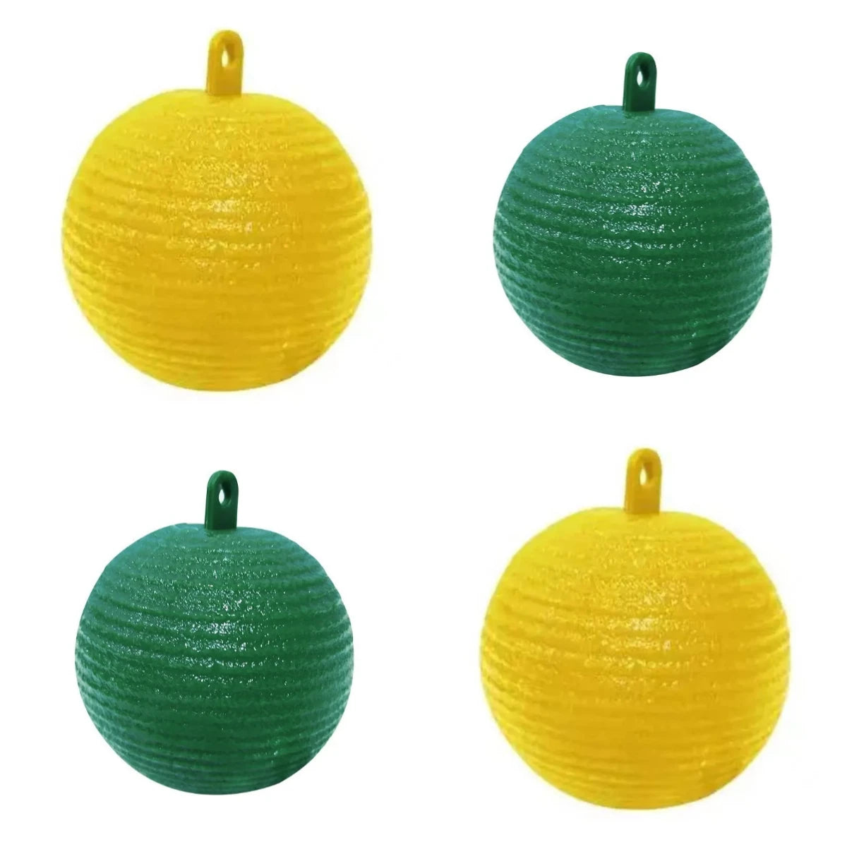 Waterproof Dual Color Fly Catching Ball Visual Attraction Design Durable Adhesive Orb Trap Wandering Winged Pests Practical Farm Peaceful Pleasures Health and Wellness 2 yellow and 2 green