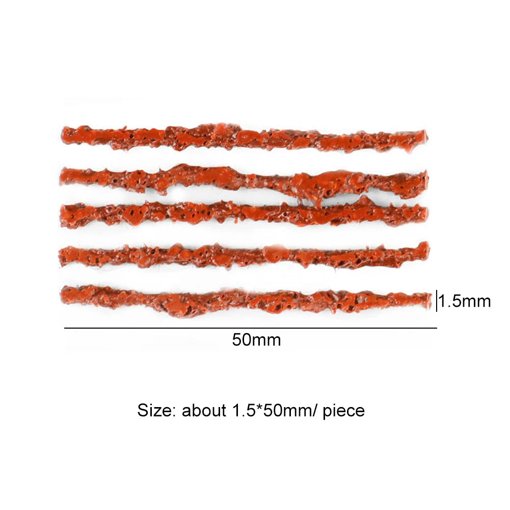 50pcs Tire Puncture Plug 1.5x50mm Bike Tubeless Tire Repair Cycling Accessories for Road Mountain Bikes for Bicycle Tires Peaceful Pleasures Health and Wellness