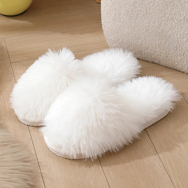 Women's Plush Winter Slippers | Non-Slip Soft Indoor House Shoes