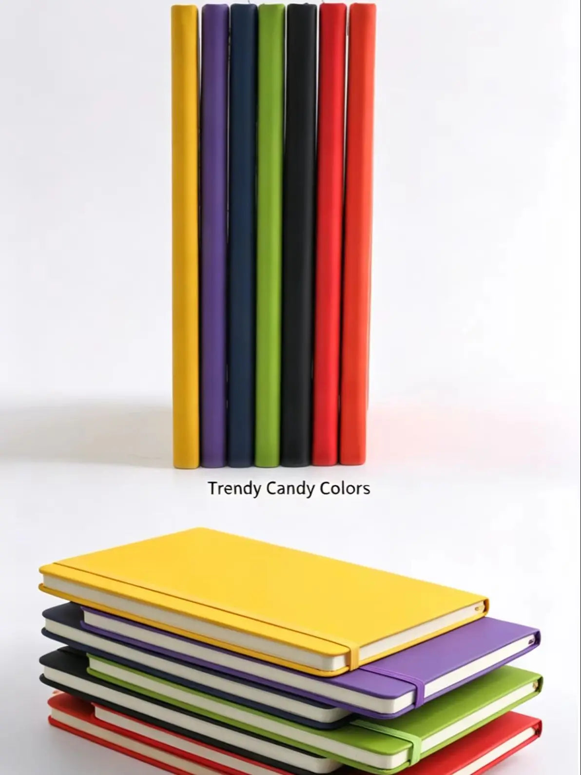 A5 Elastic Band Notebook 80 Sheets 160 Pages Matte PU Cover Lined