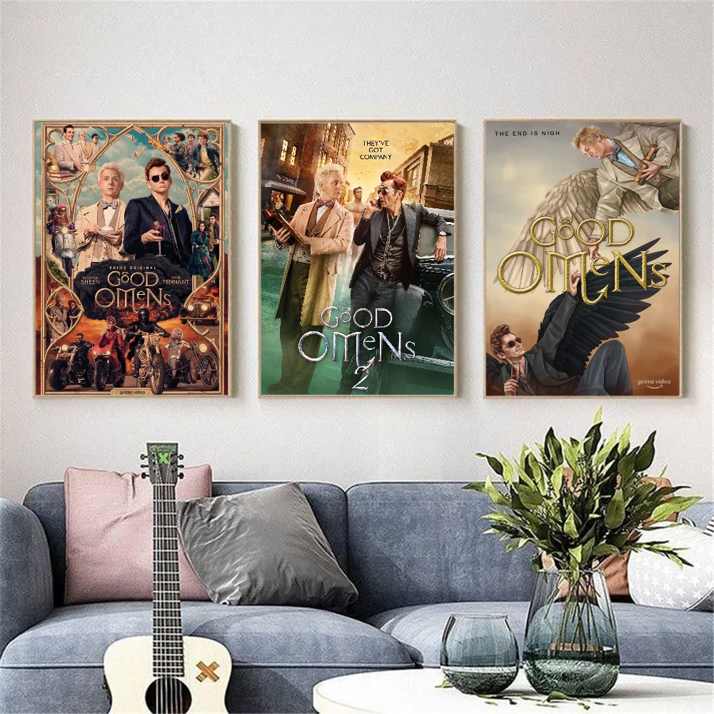 Good Omens TV Show Poster – HD Waterproof PVC Wall Art Decor TV Show Wall Poster Peaceful Pleasures Health and Wellness