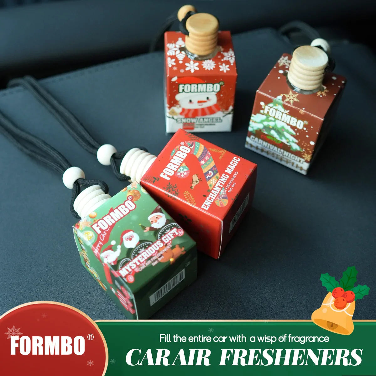 FORMBO Christmas Snowman Car Air Freshener – 4 Scents, 8ml