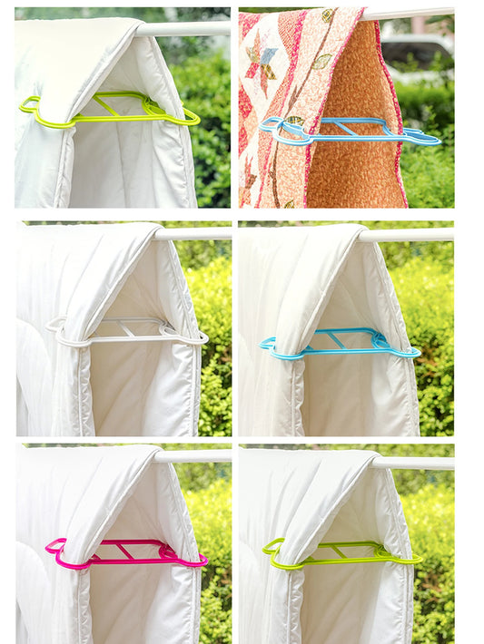 2Pcs Plastic Clothes Drying Clips for Quilts Blankets Bed Sheets Towels Curtains Outdoor Balcony Household Blanket Drying Bracke Peaceful Pleasures Health and Wellness