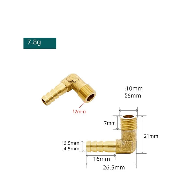 Brass Barb Hose Fitting 4–19mm BSP Female Thread Adapter