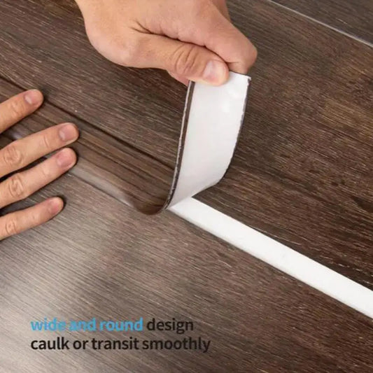 Self Adhesive Floor Transition Strips Pressed Door Threshold Seam Strip Floor Gap Pressed Line Edge Strip Decoration Peaceful Pleasures Health and Wellness