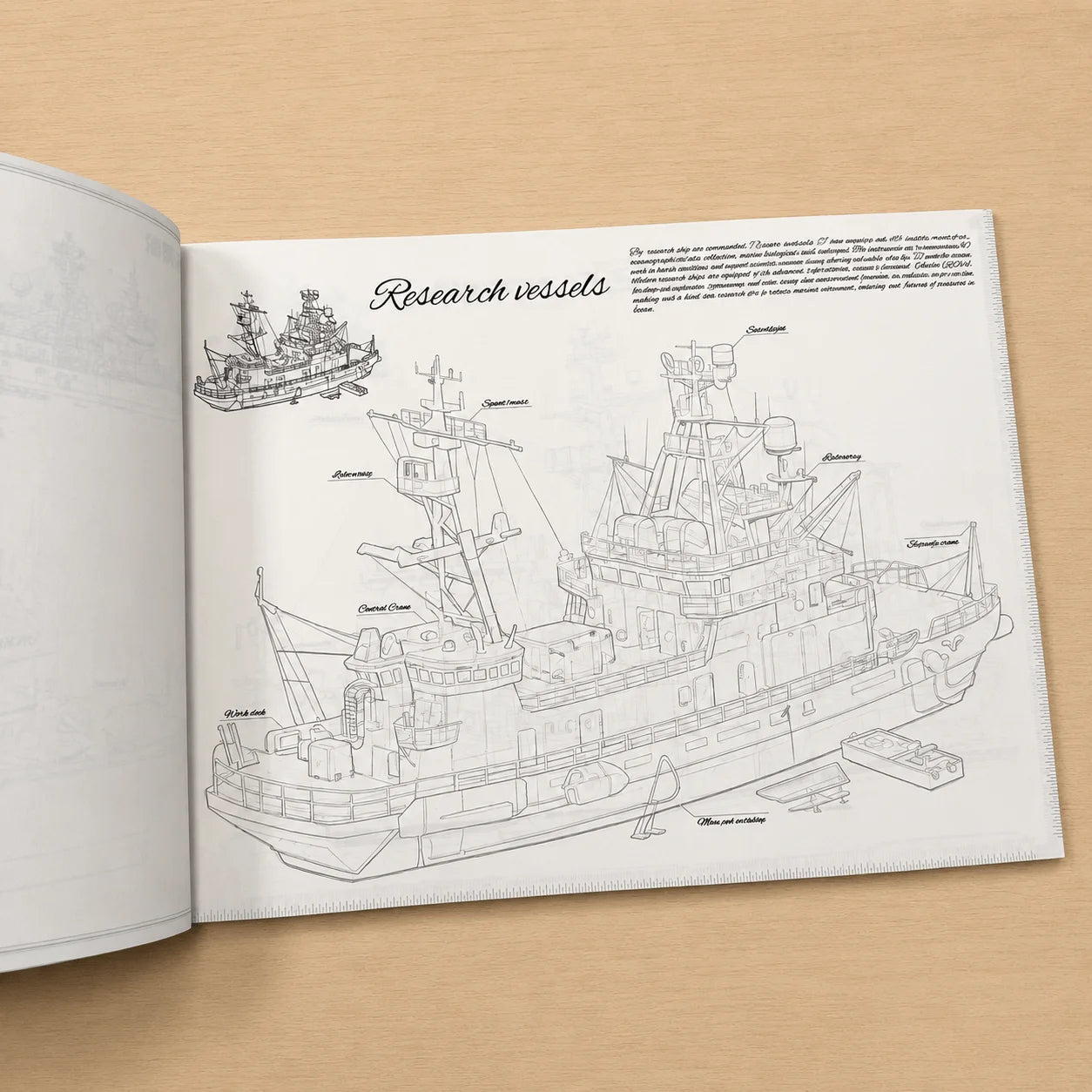 Warship Sketch Tracing Book 72 Pages Ship Vessel Line Drawing
