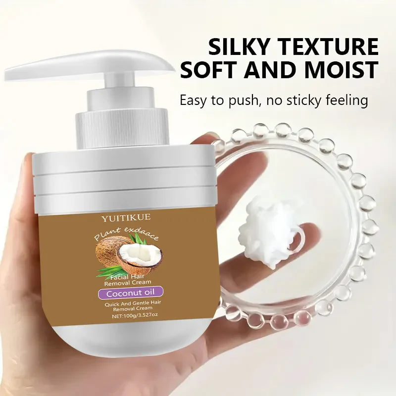 YUITIKUE Facial Hair Removal Cream 100g – Coconut Oil & Aloe