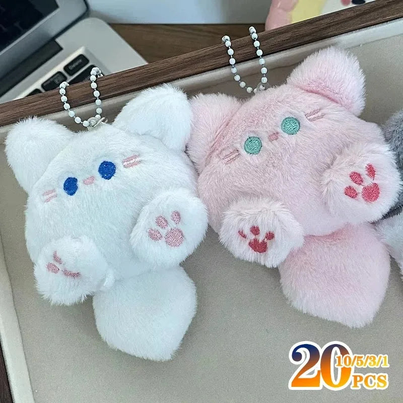 Cute Plush Cat Keychain Pendant – Bag Charm Gift 1–20 Pack