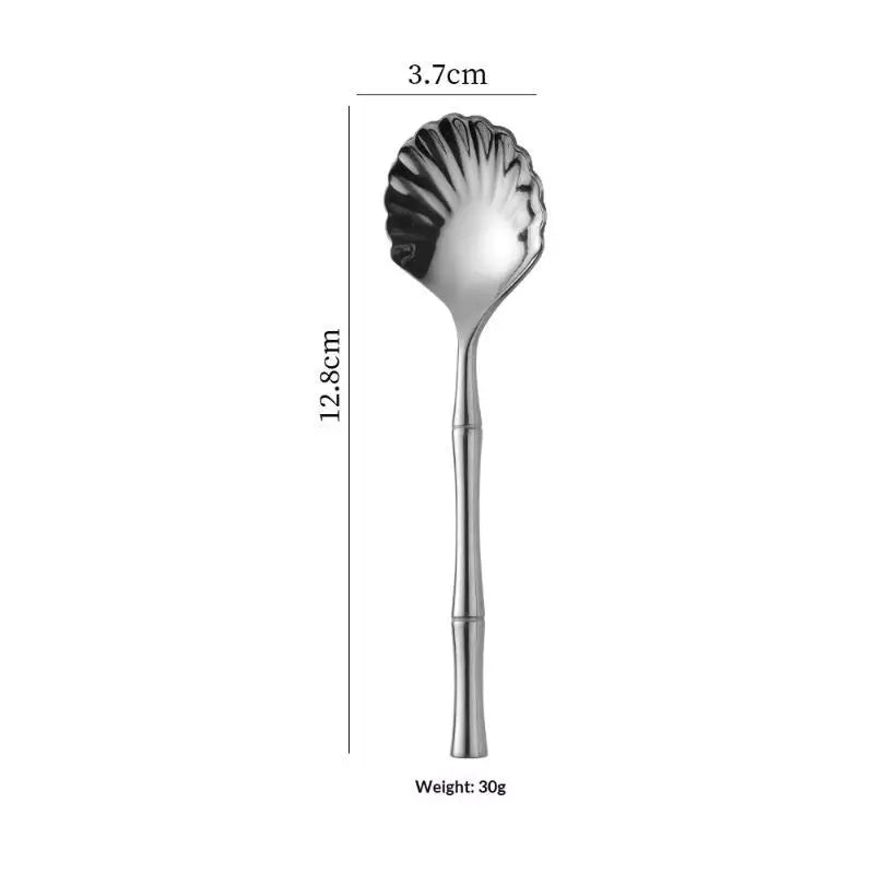 Seashell Stainless Steel Teaspoon | Coffee & Dessert Spoon