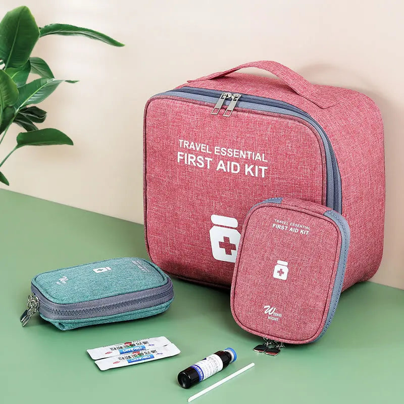 Home First Aid Kit Large Capacity Empty Medicine Storage Bag Portable Travel Medicine Box Survival Bag Emergency Bag For Car Peaceful Pleasures Health and Wellness