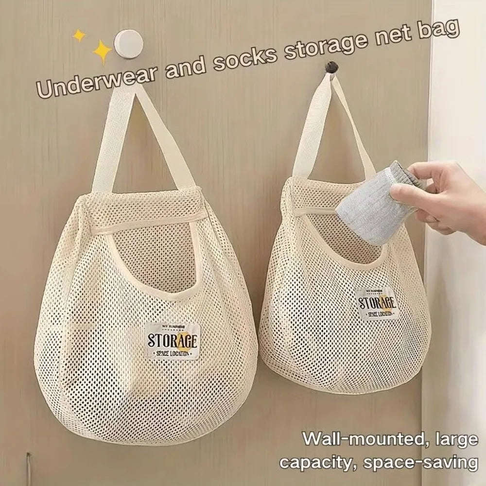 Japanese Hanging Storage Bag – Wardrobe Socks & Underwear Organizer