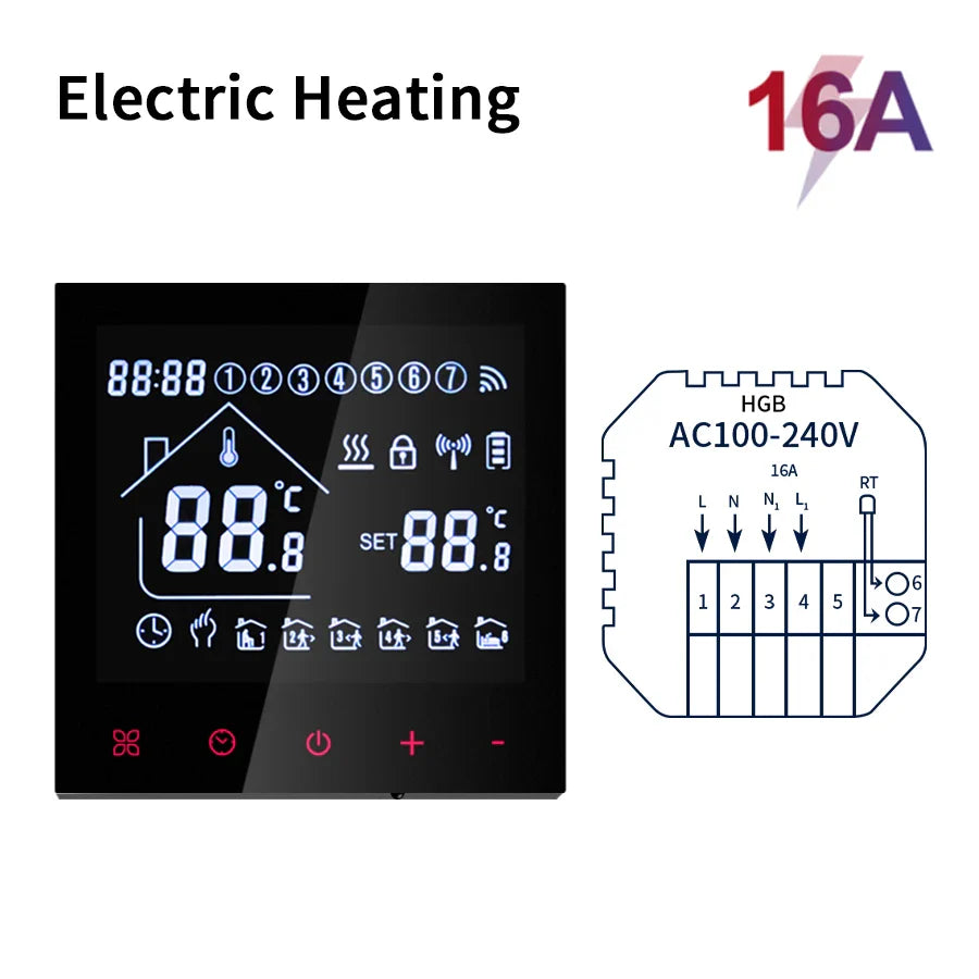 Smart WiFi Thermostat Tuya – Floor Heating & Boiler Control