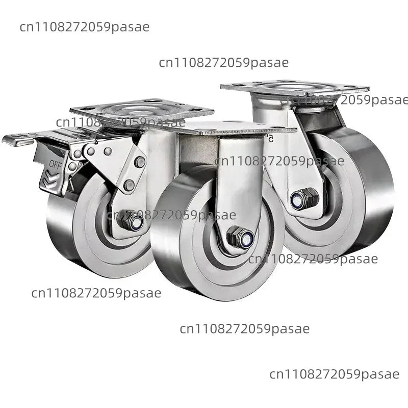 SUS 304 Stainless Steel Casters 4" 5" 6" 8" | Heat & Rust Resistant