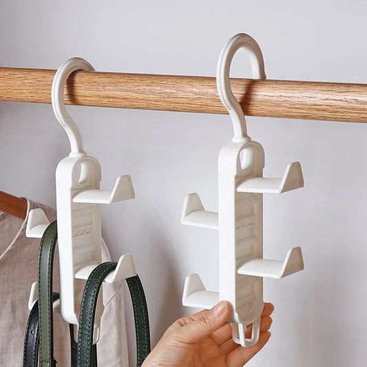 2/1Pcs Purse Hanger Closet Organizer Hooks Multi-purpose Clothes Scarf Bag Hat Hanging Rack Space Saving Wardrobe Storage Hanger Peaceful Pleasures Health and Wellness