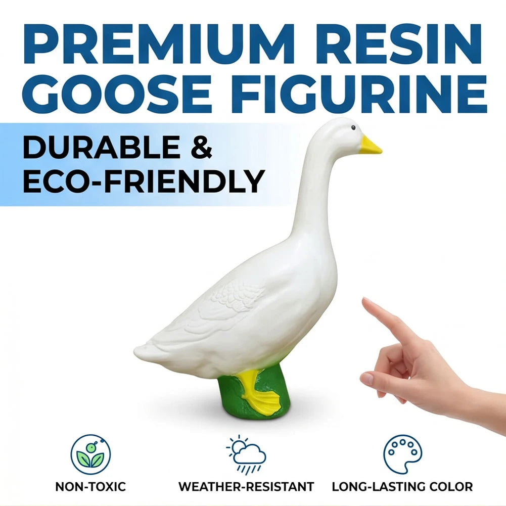 Large White Goose Statue | Resin Garden & Home Decor Sculpture