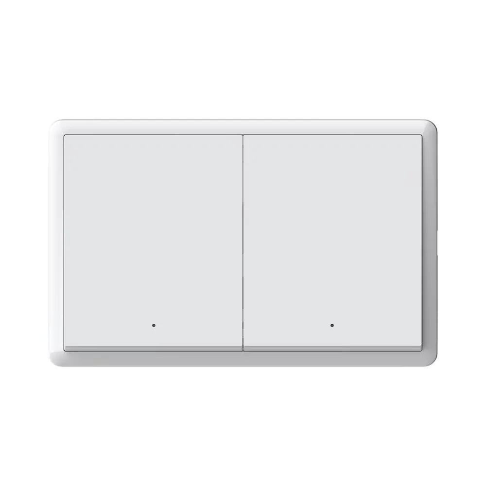 Matter WIFI Smart Switch No Neutral Wire &Neutral Wire Required Wall Button Light Switches 1 2 3 4 Gang Work with Apple Homekit Peaceful Pleasures Health and Wellness 2 gang white