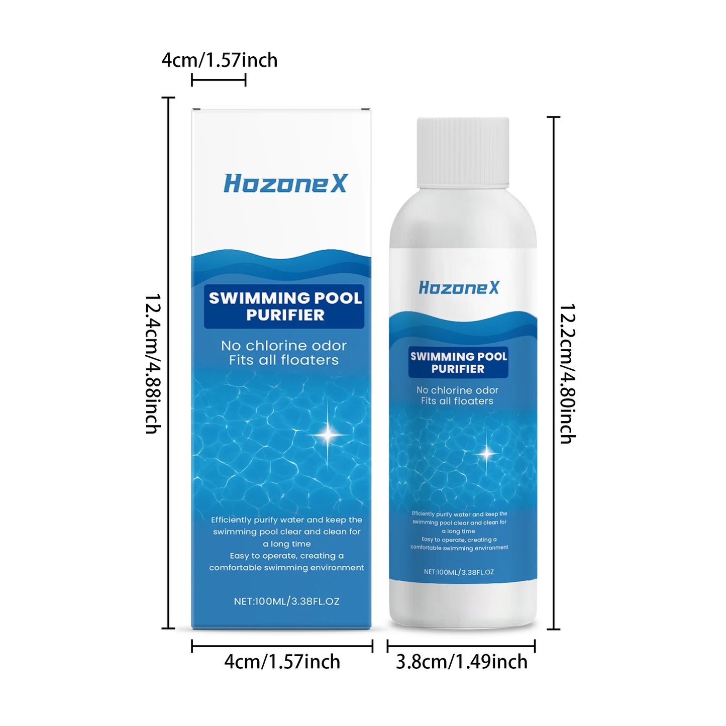 100ml Pool Purifier Liquid | Clear Water & Odor Control