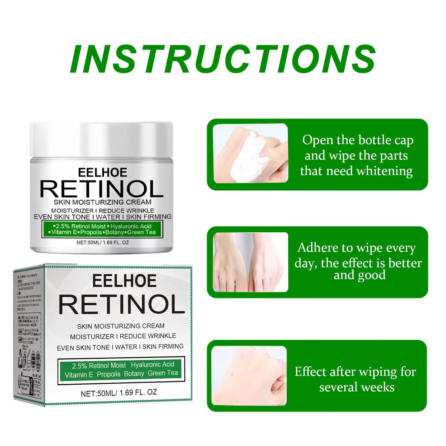EELHOE Retinol Body Cream – Anti-Aging, Whitening & Firming Retinol Body Cream Peaceful Pleasures Health and Wellness