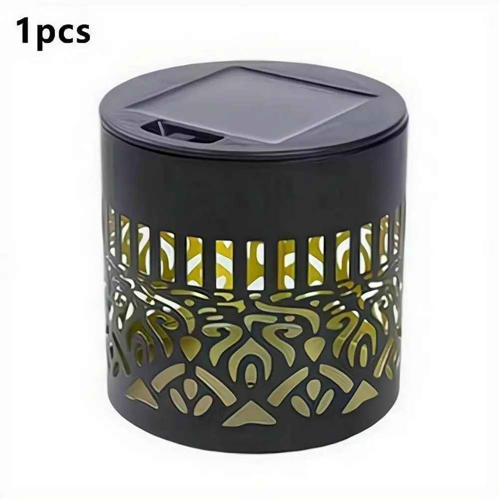 Waterproof Outdoor Deck Step Wall Light Hollow Solar-Powered Mandala Projector Light Exotic Garden Decoration Automatic Light Peaceful Pleasures Health and Wellness 1pcs