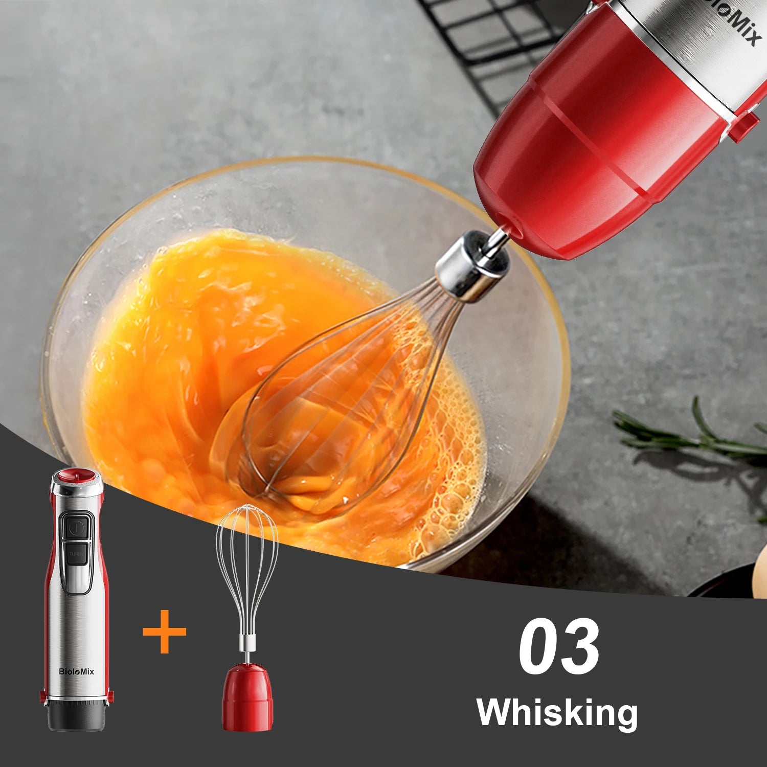 BioloMix 4-in-1 Immersion Hand Blender 1200W Immersion Blender Peaceful Pleasures Health and Wellness