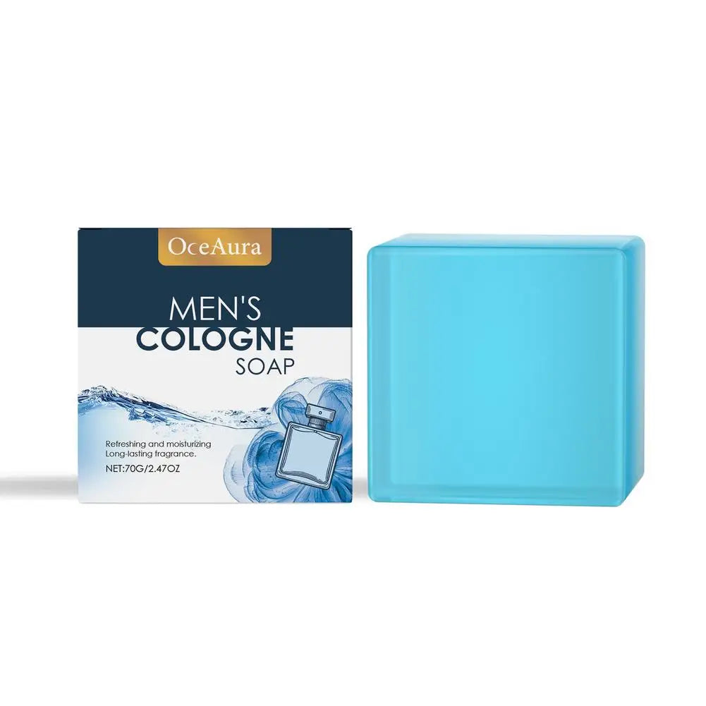 Ouhoe Men's Cologne Handmade Natural Bar Soap 70g – Deep Cleansing, Moisturizing & Exfoliating Body Soap (1 or 2 Bars) Peaceful Pleasures Health and Wellness 1PC