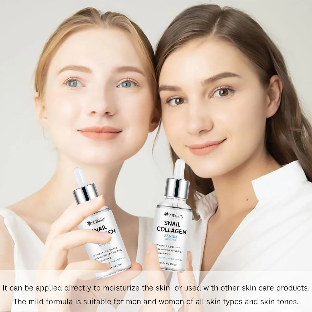 SUYARUN Snail Collagen Essence Serum - Anti-Aging, Brightening & Hydrating Facial Treatment for All Skin Types. Peaceful Pleasures Health and Wellness