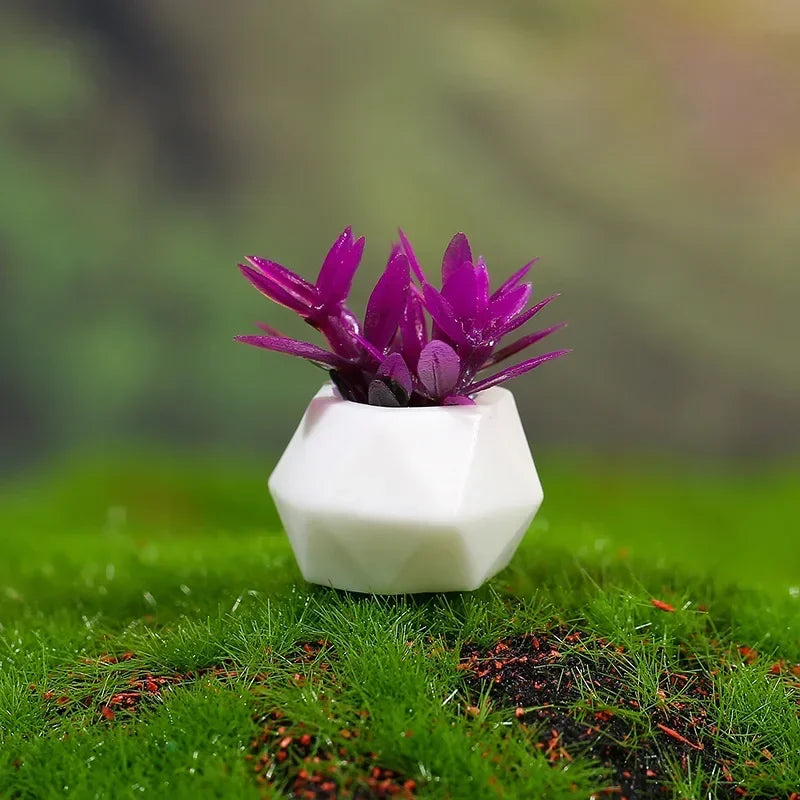 Mini Resin Figures Home Decor Desk Accessories Pot Plant Fairy Garden Ornaments Dollhouse Miniature Items Landscape DIY Peaceful Pleasures Health and Wellness A
