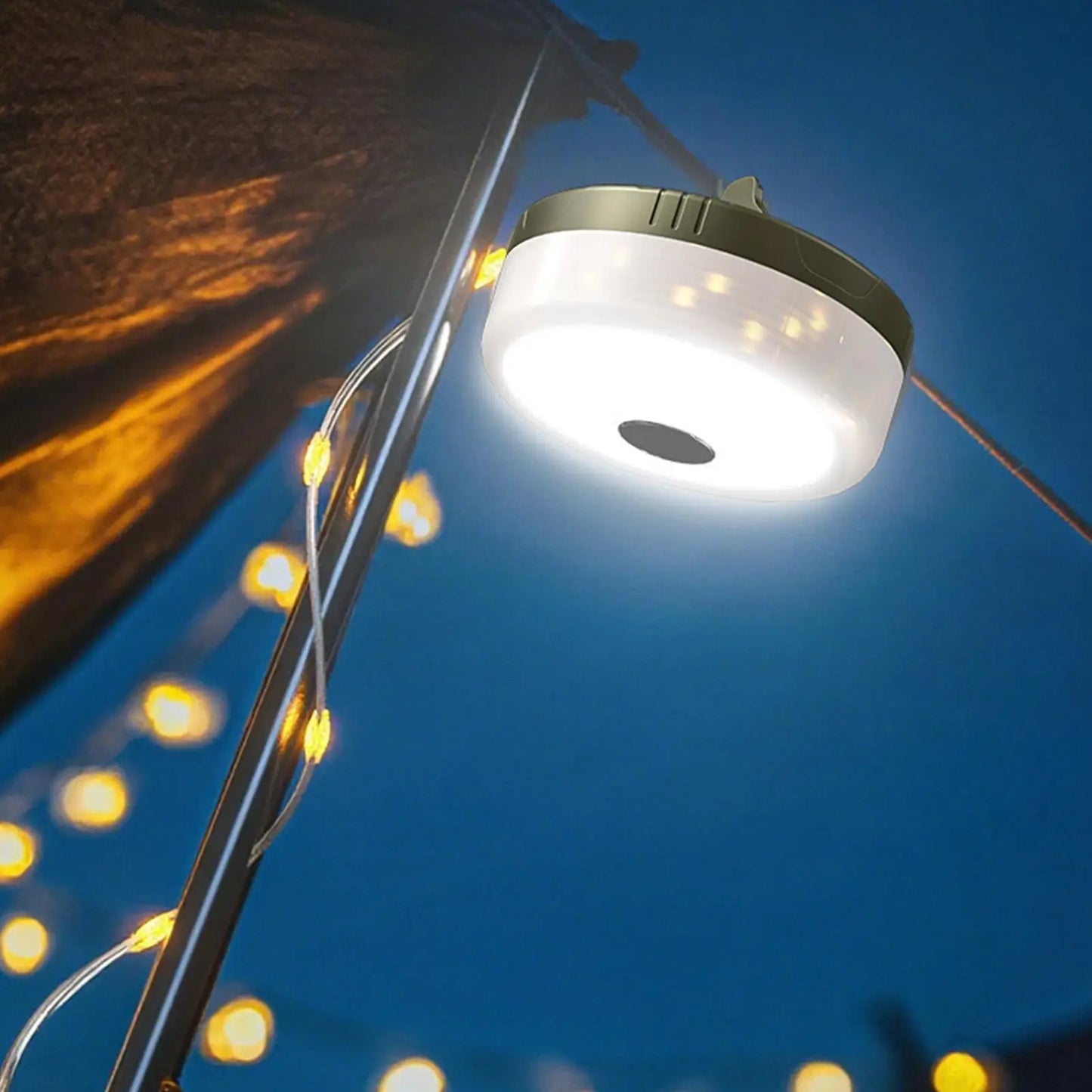 Retractable Camping String Lights 65.62 FT Rechargeable 2600mAh