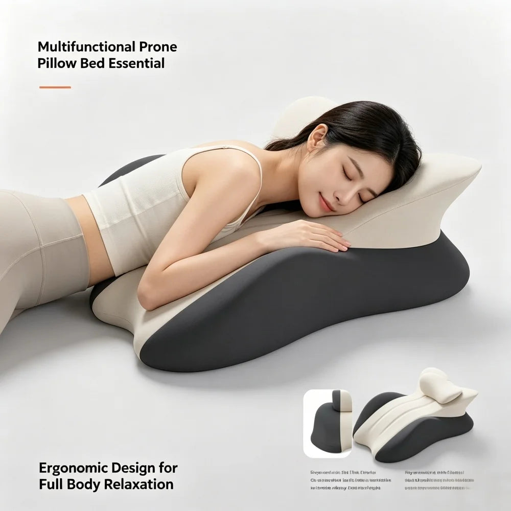 Wedge Pillow Multi-Positional Memory Foam Ergonomic Pillow with Removable Cover Couple Bed Pillow for Body Pain Relief Peaceful Pleasures Health and Wellness