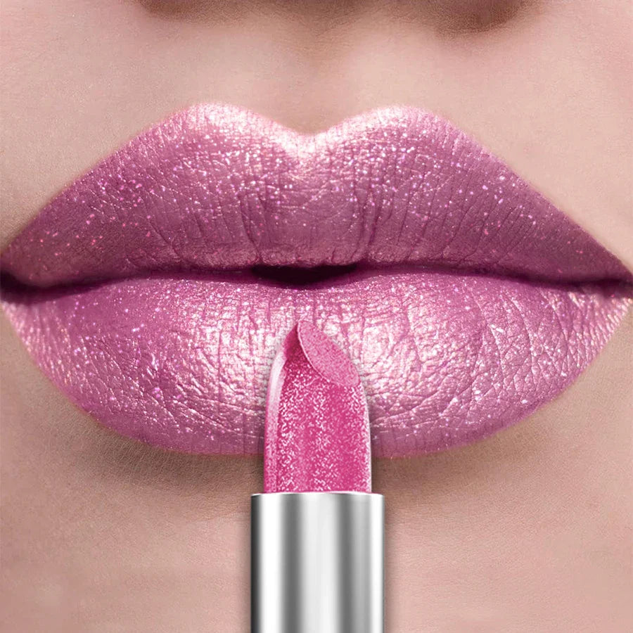 KAFURUX 21-Color Glitter Metallic Lipstick | Pearlescent Lip Tint