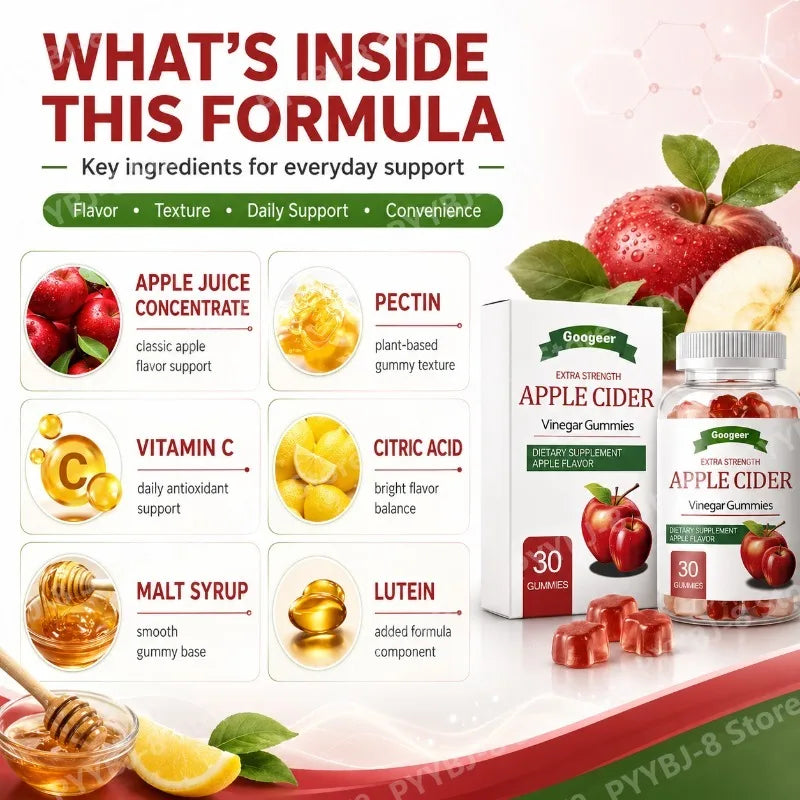 Googeer Apple Cider Vinegar Gummies Extra Strength 30 CT