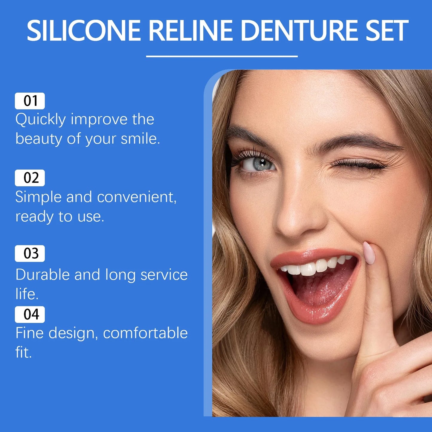 Oralhoe Soft Silicone Denture Liner Kit – Upper & Lower Set