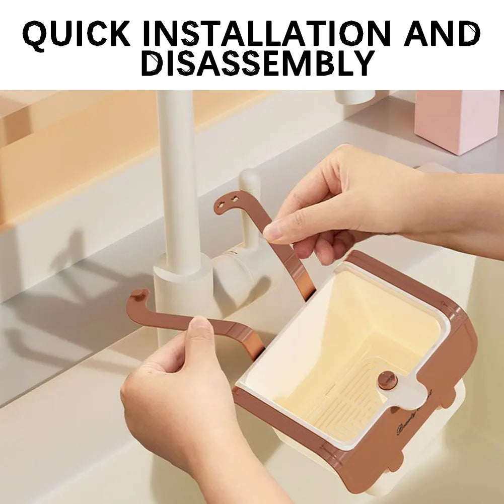 Hangable Kitchen Drainer Self-Cleaning Sink Food Catchers Multi-Functional Draining Basket Trash Catchers Kitchen Accessories Peaceful Pleasures Health and Wellness