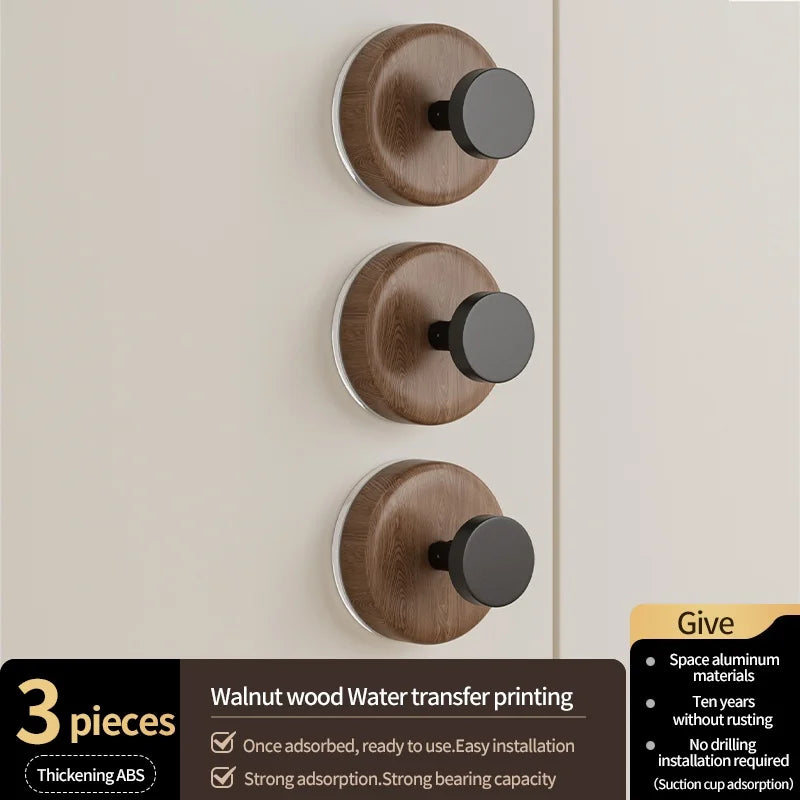 No-Drill Suction Cup Wall Hooks | Bathroom & Kitchen (1–3 Hooks)