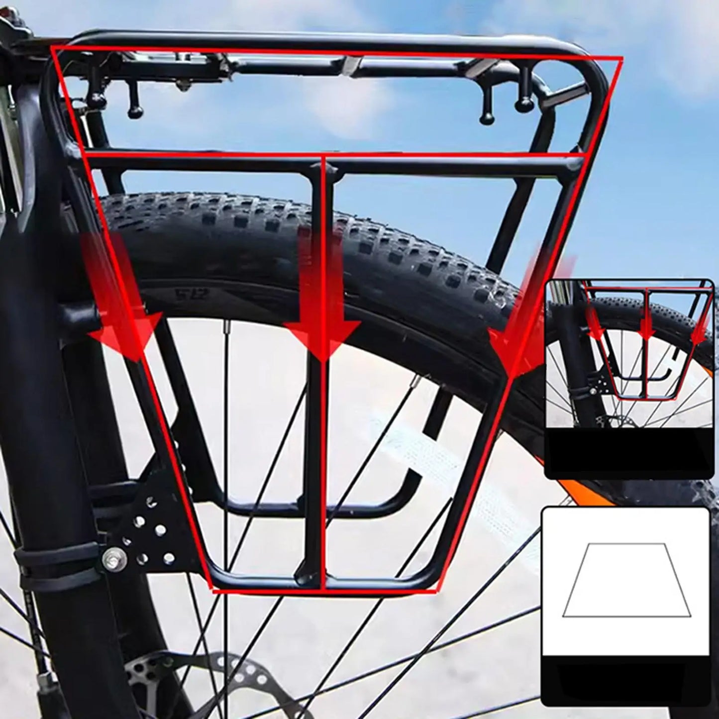 Steel Bicycle Front Fork Cargo Rack | Road & Mountain Bike