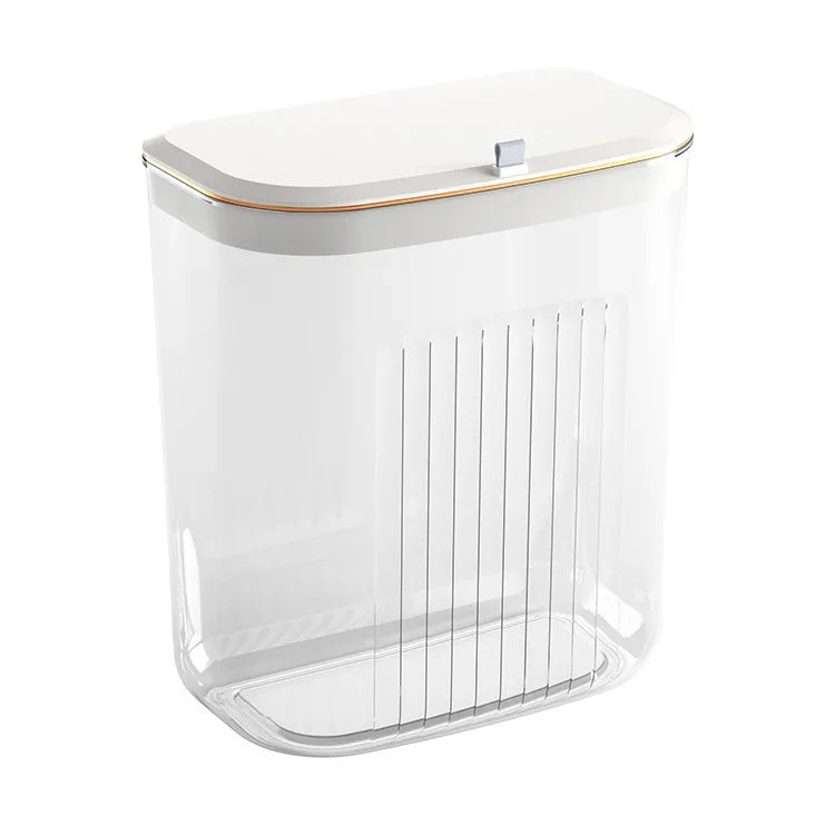 Luxury Wall-Mounted Laundry Hamper No-Drill Hanging Dirty Clothes Basket with Lid for Bathroom/Bedroom, Transparent Storage Bin Peaceful Pleasures Health and Wellness