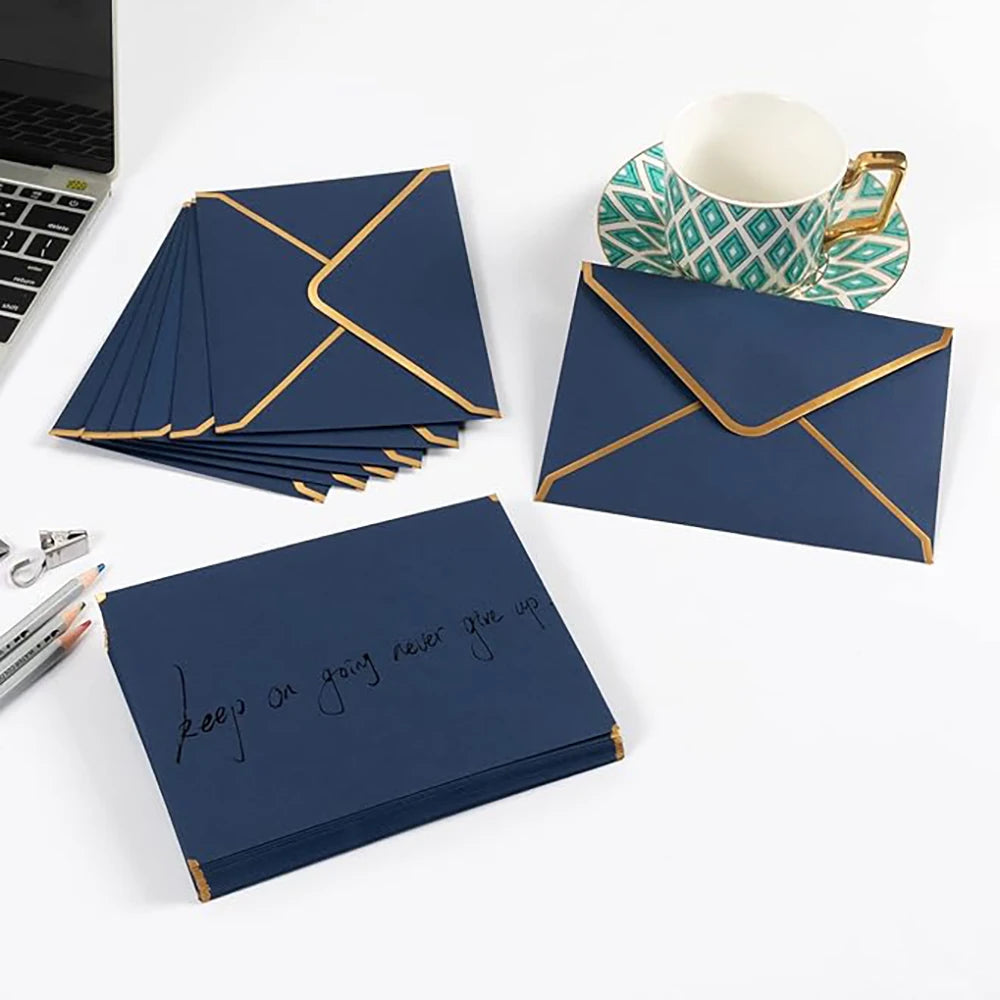 Bview Art Gold Foil Geometric Envelopes-holographic Pearlescent Paper