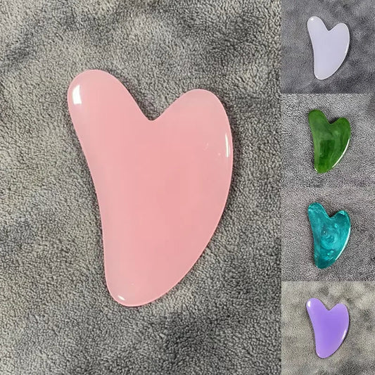 Heart-Shape Gua Sha Face Massager – Rose Quartz Scraping Board Gua Sha Face Massager Oasis Select