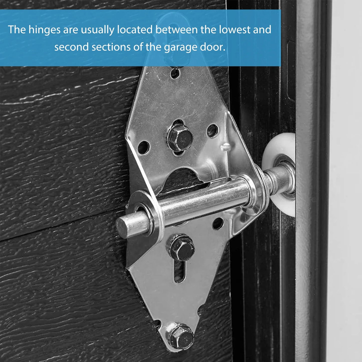 2Pcs Garage Door Hinge Garage Door Bracket Hinge Heavy Duty Exterior Spring Loaded To With Mounting Bolts Hardware Accessories Peaceful Pleasures Health and Wellness