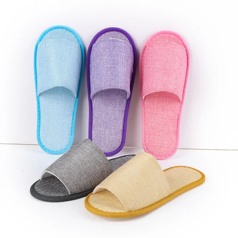 Disposable Hotel Slippers Non-Slip Close Toe Indoor Spa Slides