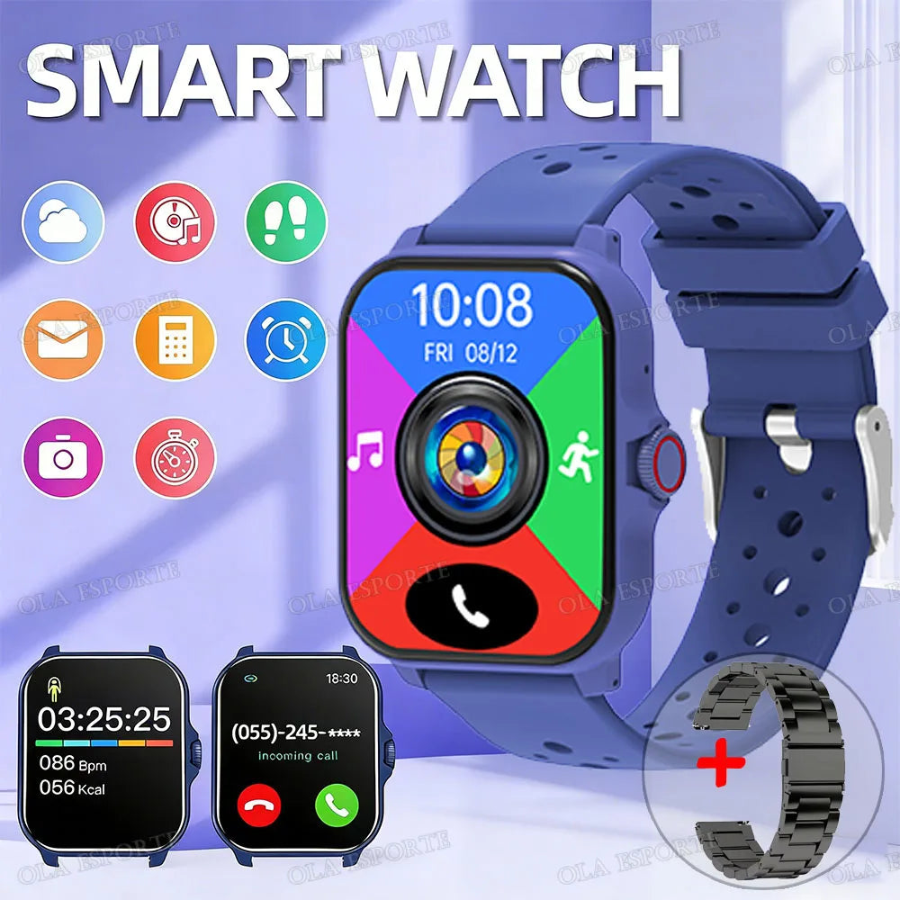 Smart watch, wireless calling /dial, Various APP Reminders,Suitable for men and women, sports watches,for iPhone/Andriod NewHW12 Peaceful Pleasures Health and Wellness Bl20BkSzstrap