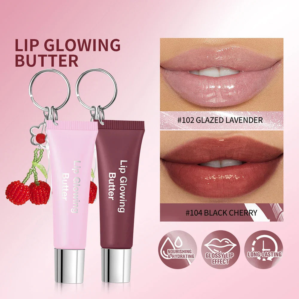 Lakerain Lip Glowing Butter Gloss with Keychain – 5 Shades