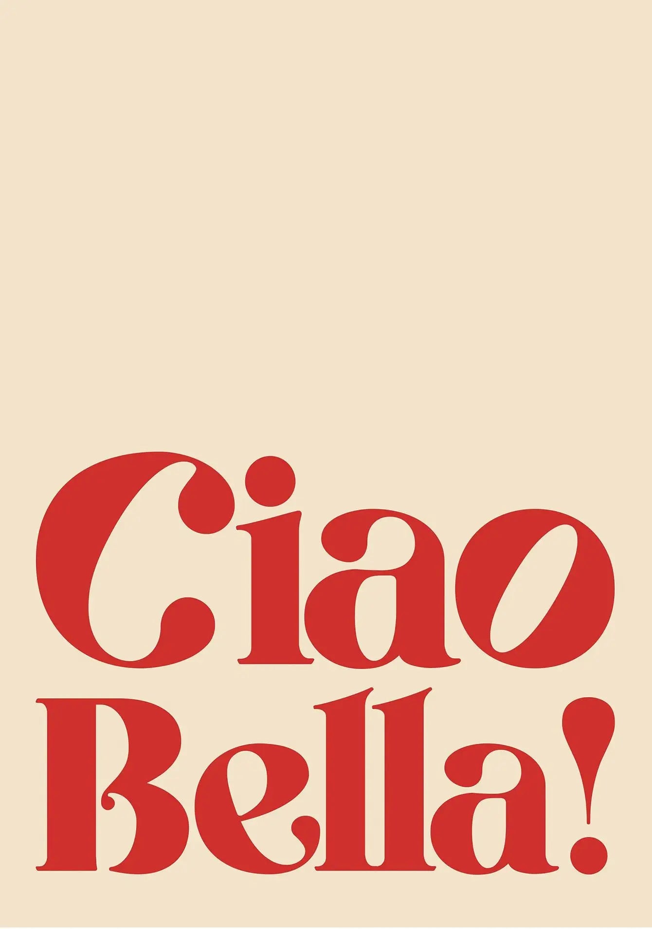 Ciao Bella Quote Canvas Print | Minimalist Wall Art Decor Canvas Wall Art Print Peaceful Pleasures Health and Wellness 1 20x30cm Unframed