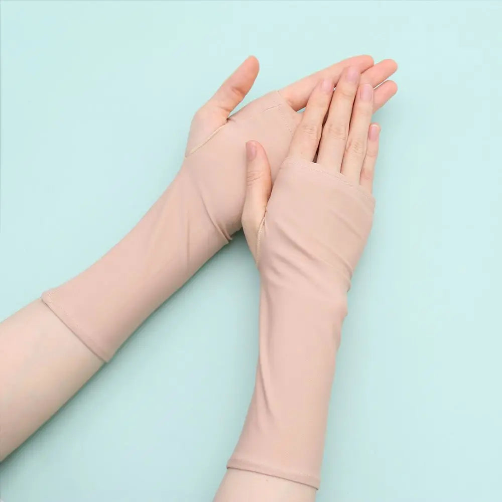 Summer Fingerless Cycling Gloves – UV Sun Protection Sleeves