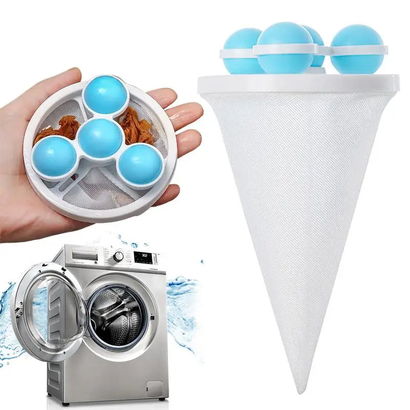 Floating Hair Filtering Mesh For Washing Machine Cleaning Machine Pet Fur Hair Removal Trap Mesh Dirty Collect Bag Laundry Ball Peaceful Pleasures Health and Wellness