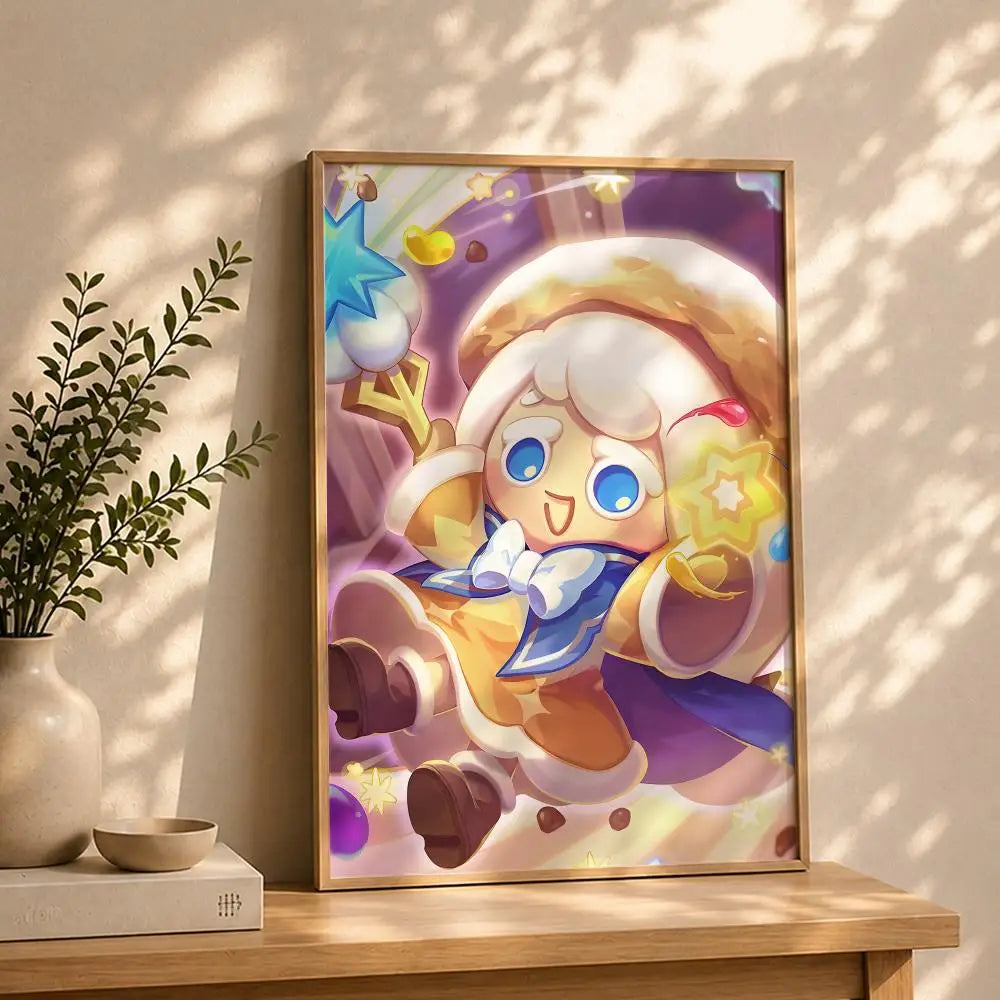 Game C-CookieRun KingdomS Poster HD Self Adhesive Waterproof Wall Art Ideal for Home Office Dorm Bedroom Great Gift Peaceful Pleasures Health and Wellness White9 21X30cmNoframe