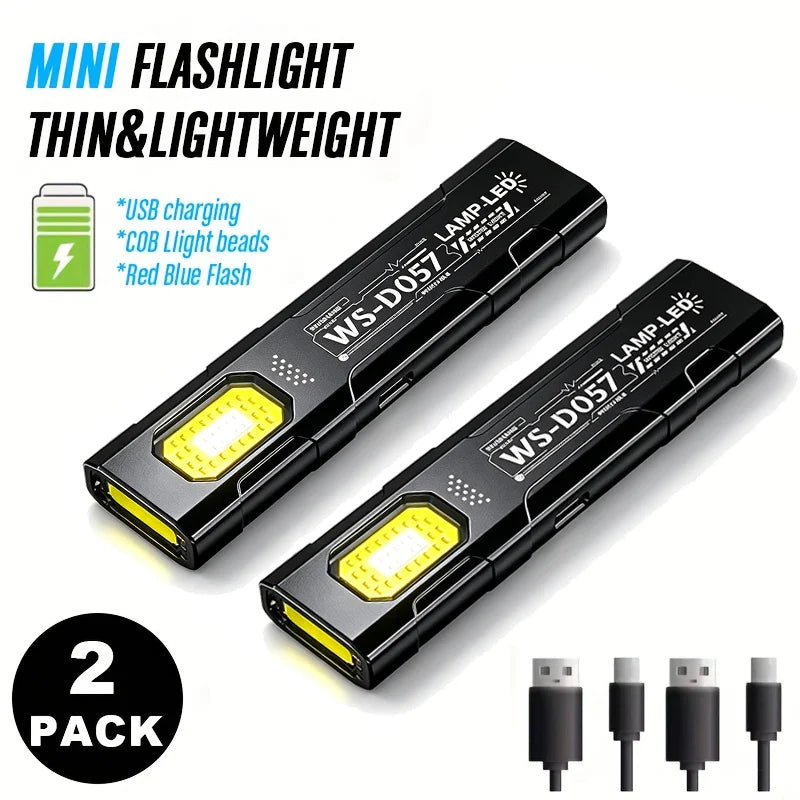 Mini LED Keychain Flashlight 550LM Type-C Rechargeable Magnetic Torch
