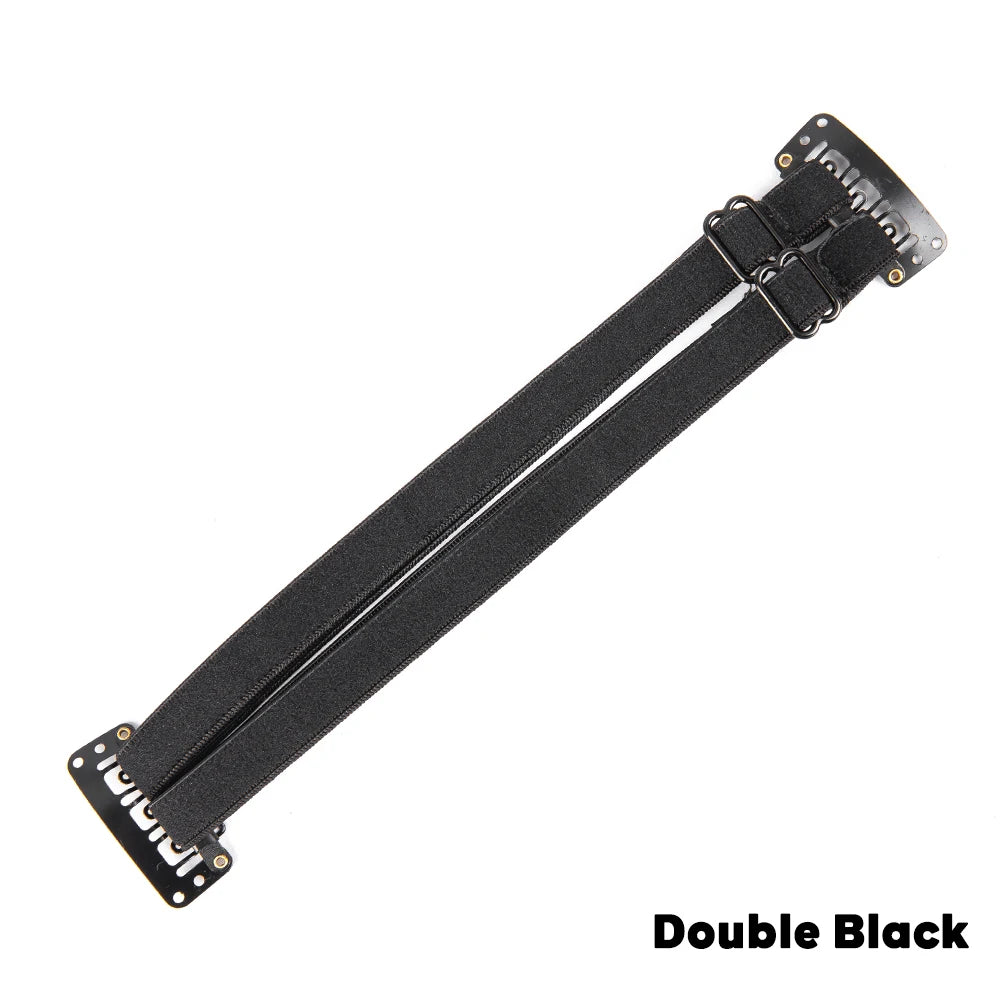 Invisible Facelift Bands With Clips Fast Lifting Thin Face Facial Lift Up Neck Eye Skin Lifting Double Chin Wrinkle Makeup Strap Peaceful Pleasures Health and Wellness Double Black