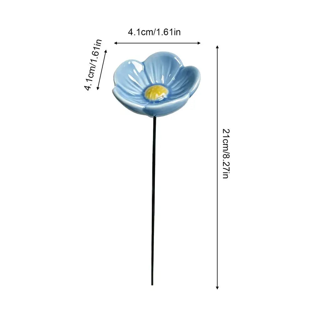 Porcelain Bee Watering Station | Flower Garden Decor Ornament