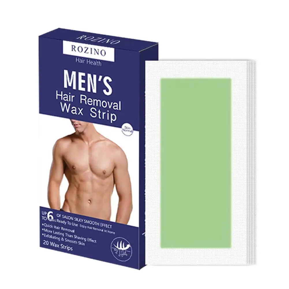 Hair Removal Wax Paper 20Pcs/Set Non-permanent Facial Body Depilatory Professional Effective Waxing Cold Wax Strips Paper Women Peaceful Pleasures Health and Wellness B For Men